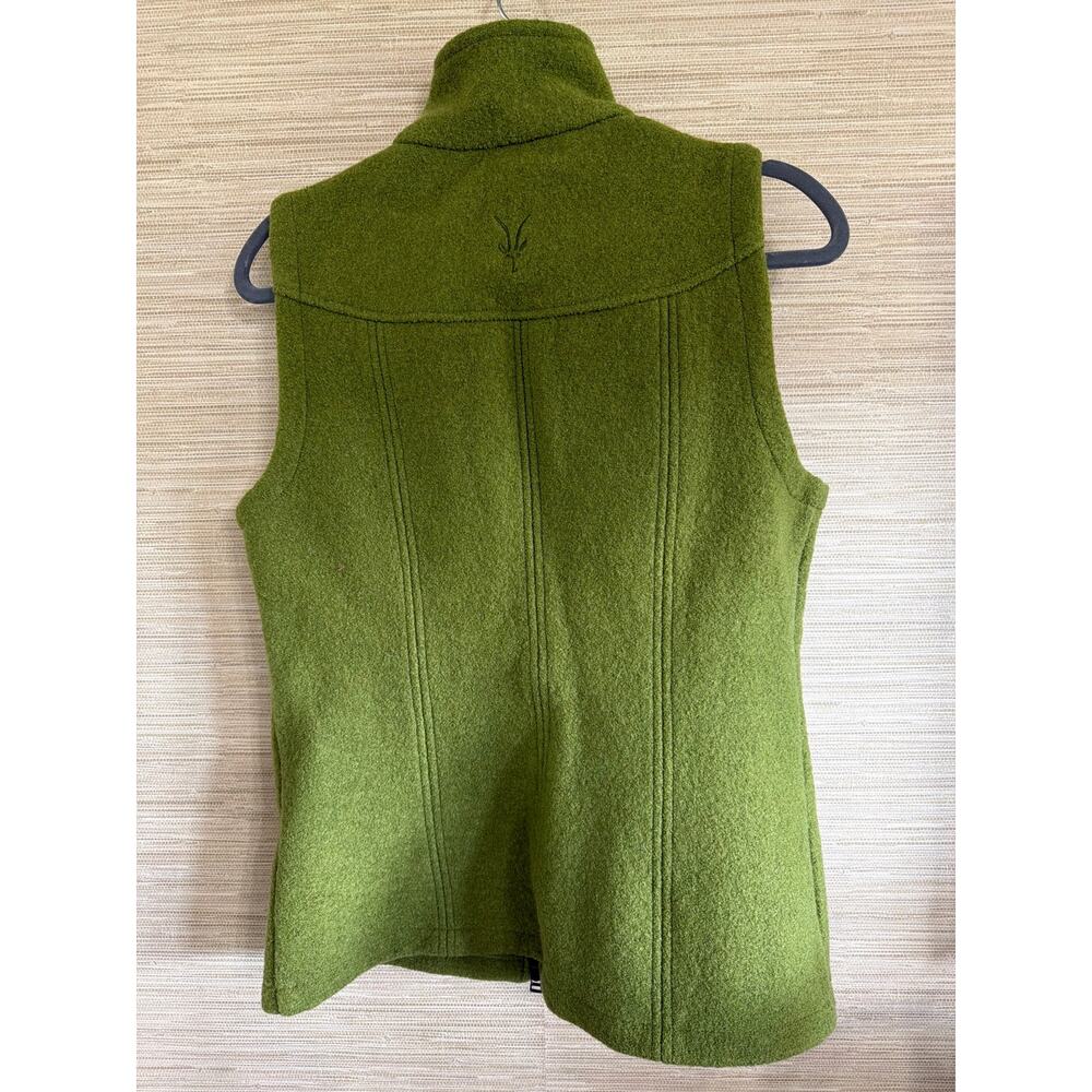 Ibex Women's 100% Wool Vest in Pea Green size M - Picture 2 of 4